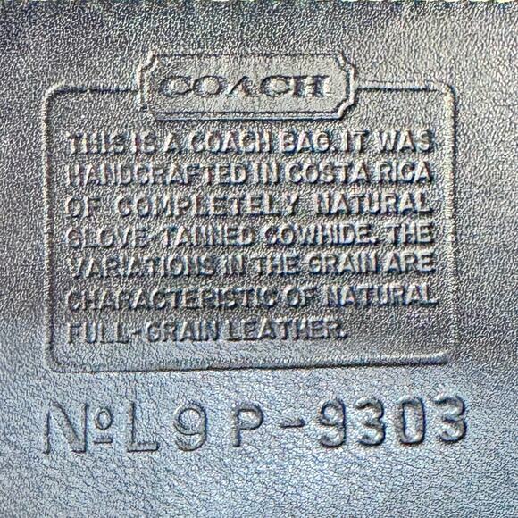 Coach Bleeker Satchel Navy Leather with Twilly and Gold C Bag Charm Vintage 1999 - Picture 3 of 9